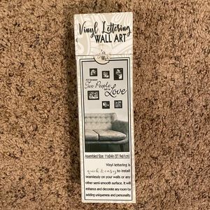 Vinyl lettering wall art